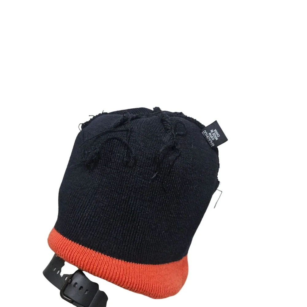 Pacific Headwear Beavers Pom-Pom Knit Beanie Hat Style‎ 649K OSFM Black & Orange
